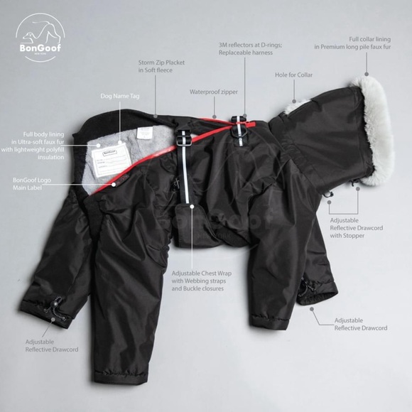 Bongoof Suit-Preme II - Size Small - Black (for Italian Greyhounds) - Picture 2 of 3